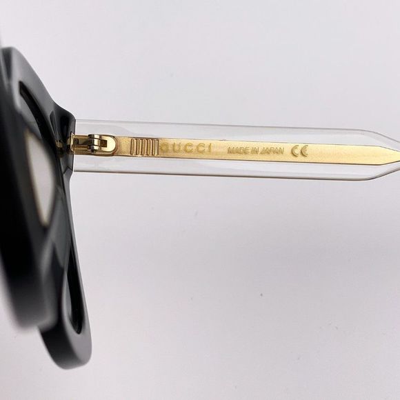 Gucci Seasonal Icon GG0564SN 001 Sunglasses Crystal Gold Black Cat Eye Women main image 7